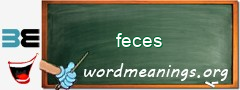 WordMeaning blackboard for feces